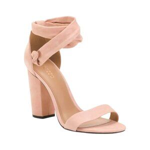 AREZZO Made In Brazil Suede Isabelli Lace Heel Sandals